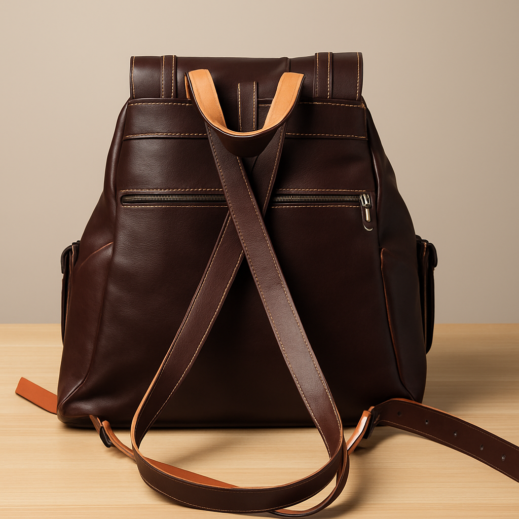 Sac à dos en cuir véritable - Style vintage et pratique